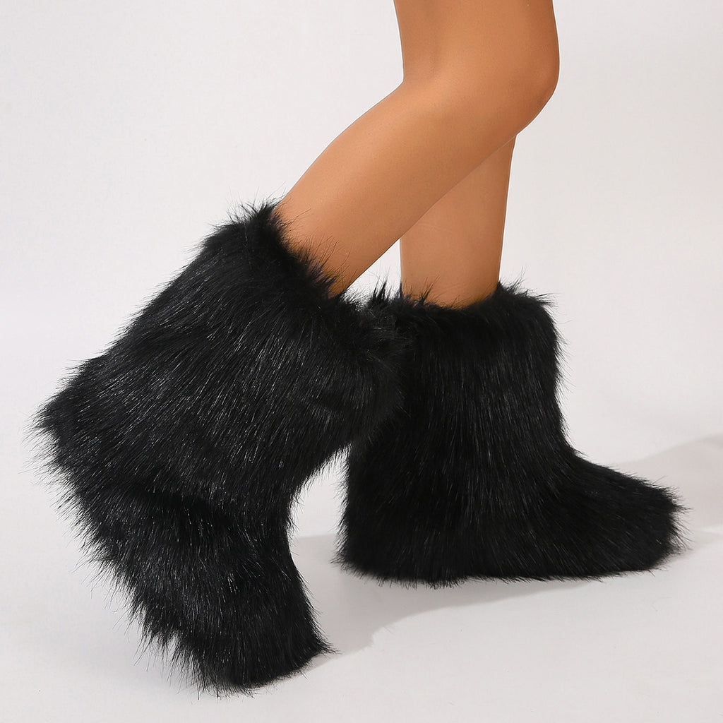 Stylish Personalized Winter Boots For Women - Adorable Spicy Girl Mid-Length Snow Boots, Cozy And Warm See size chart under “more details”
