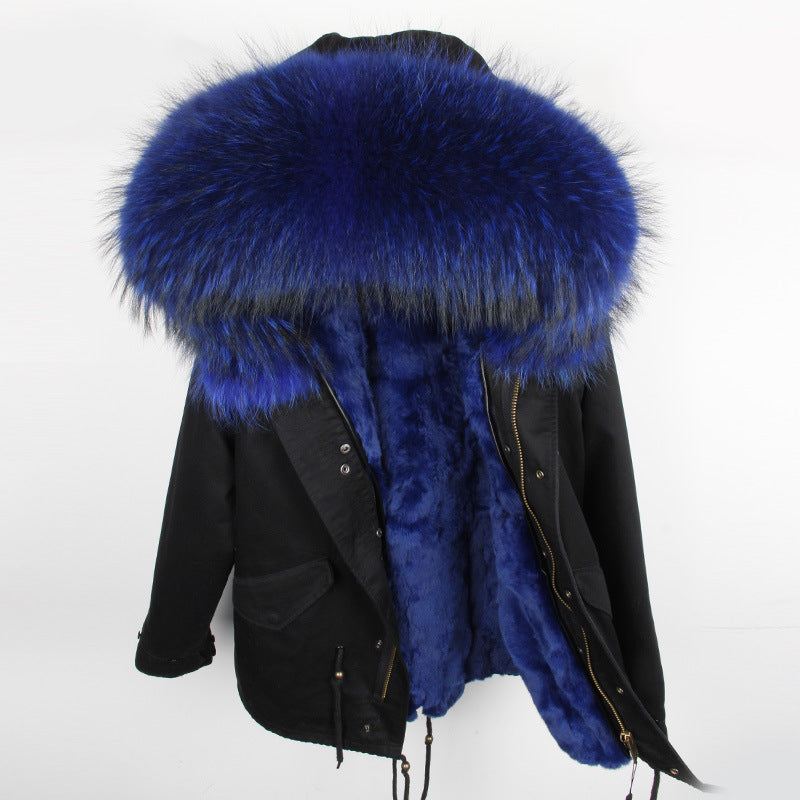Loose short fur coat