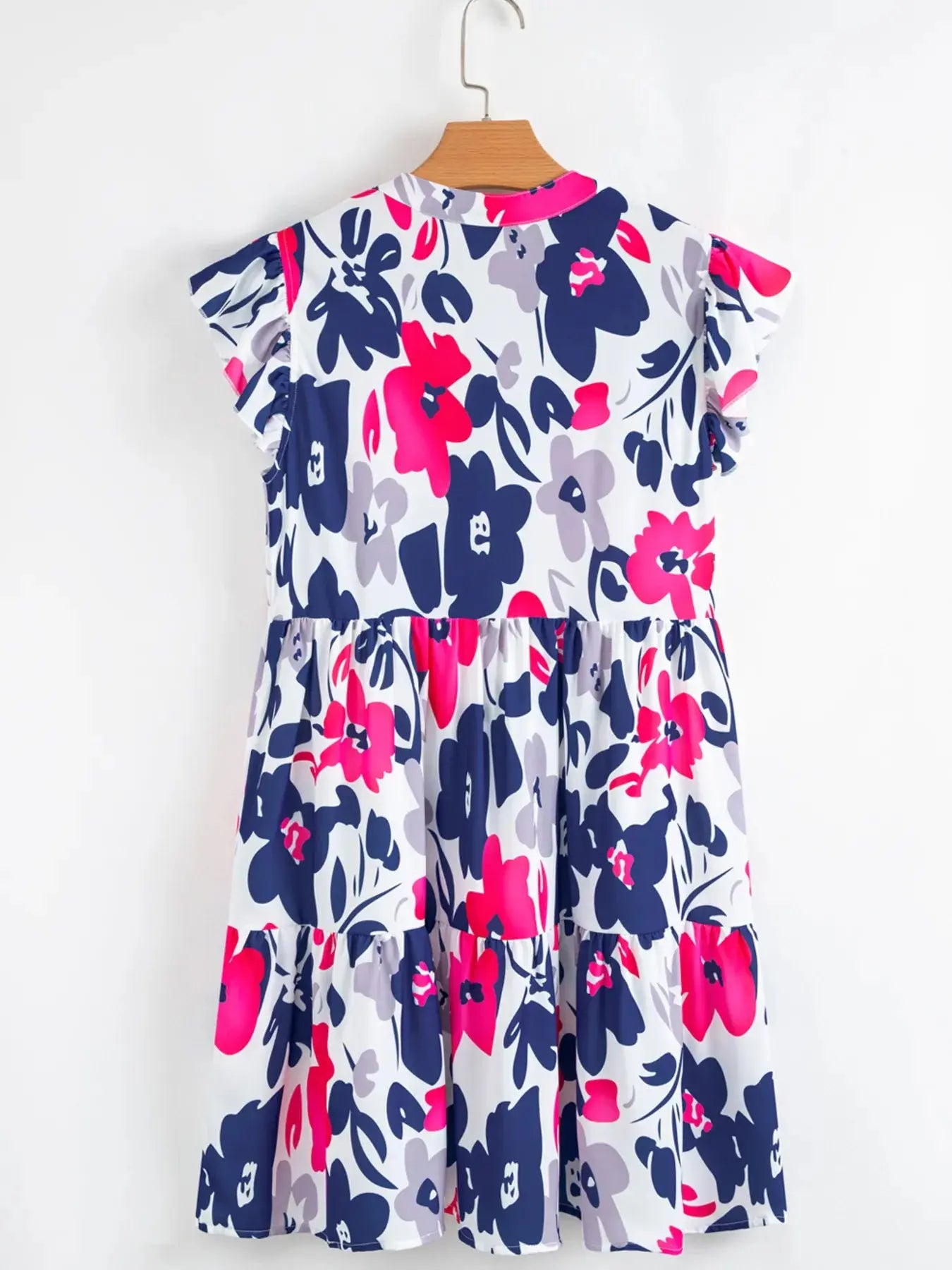 Vibrant Blooming Elegance Mini Dress