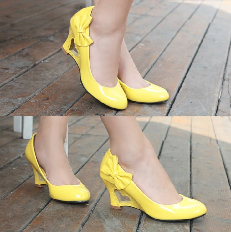 Summer High Heel Low-cut Bow Women's High Heels See size chart under “more details”