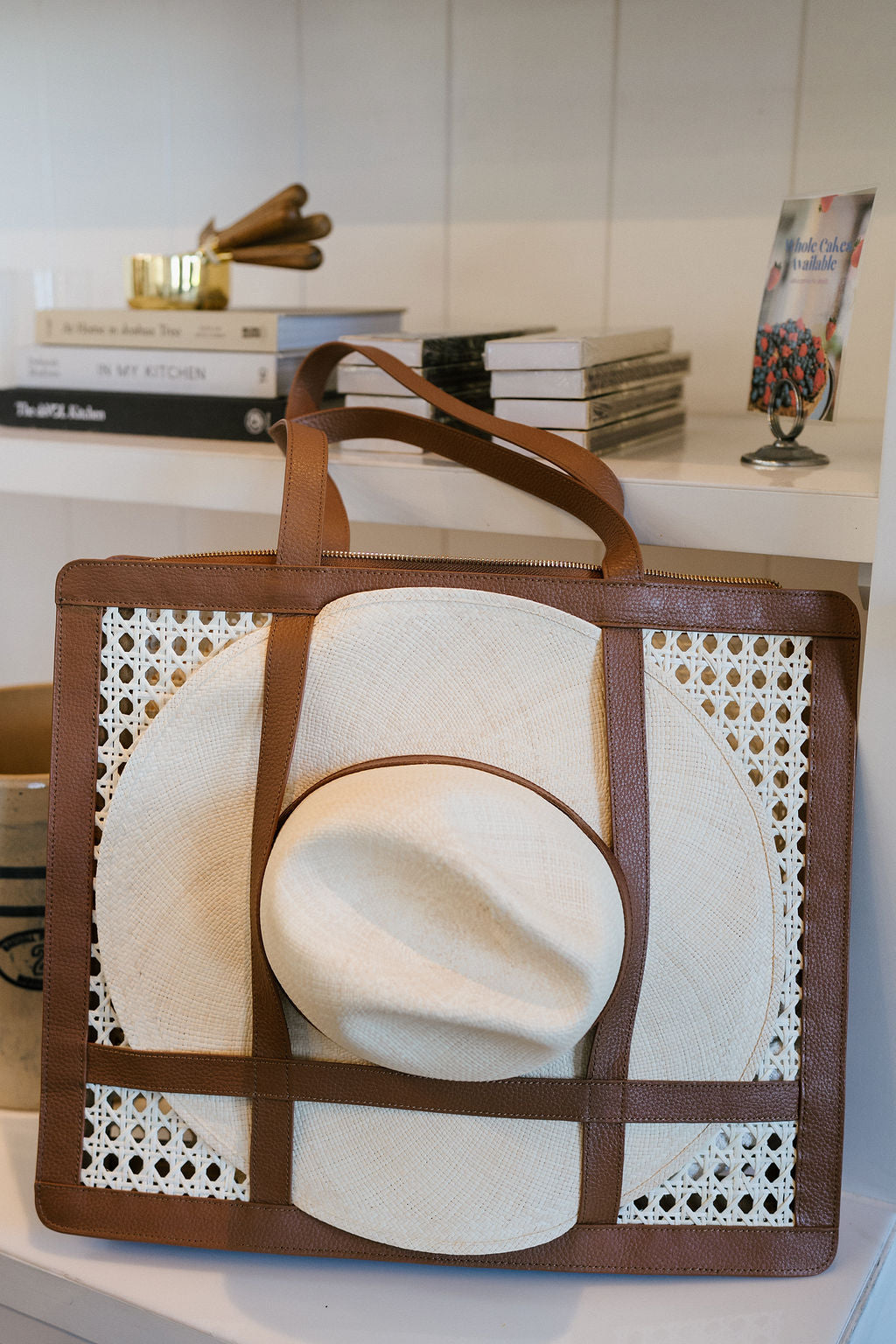 Large Rattan Tote See size chart under “more details”