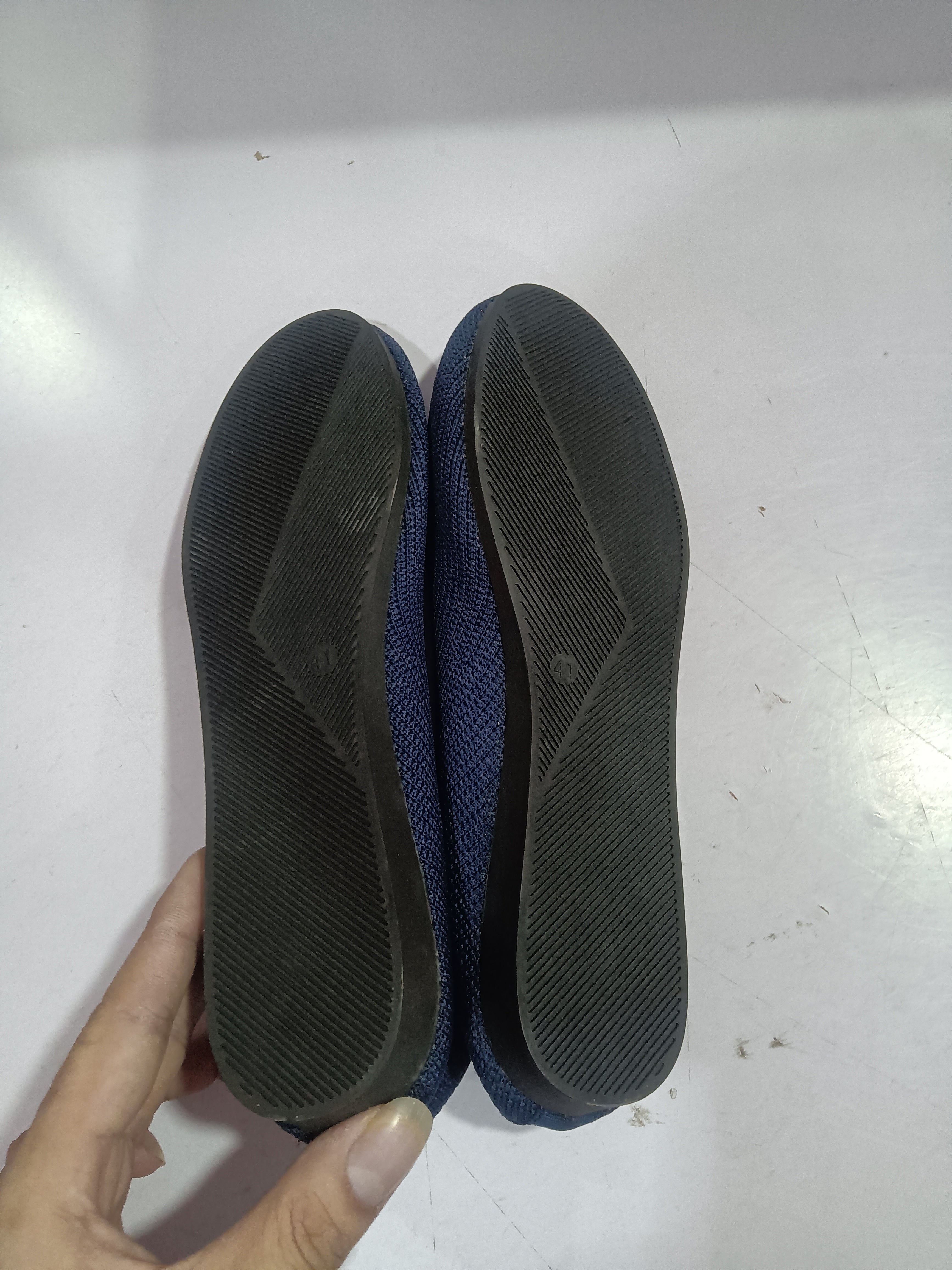 Round Toe Flats Shoes Casual Comfortable Soft Slip On Knit Mesh Shoes For Women