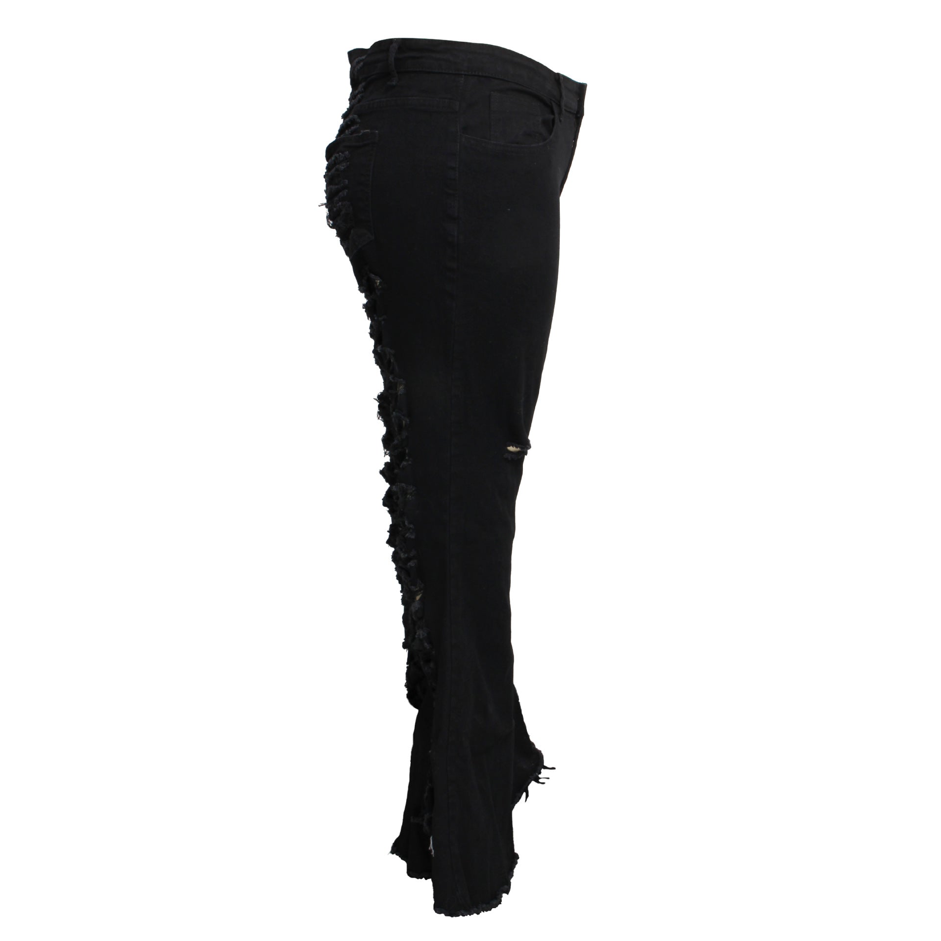 Fashion Trendy Unique Jeans Stretch Plus Size Bell-bottom Pants See size chart under “more details”