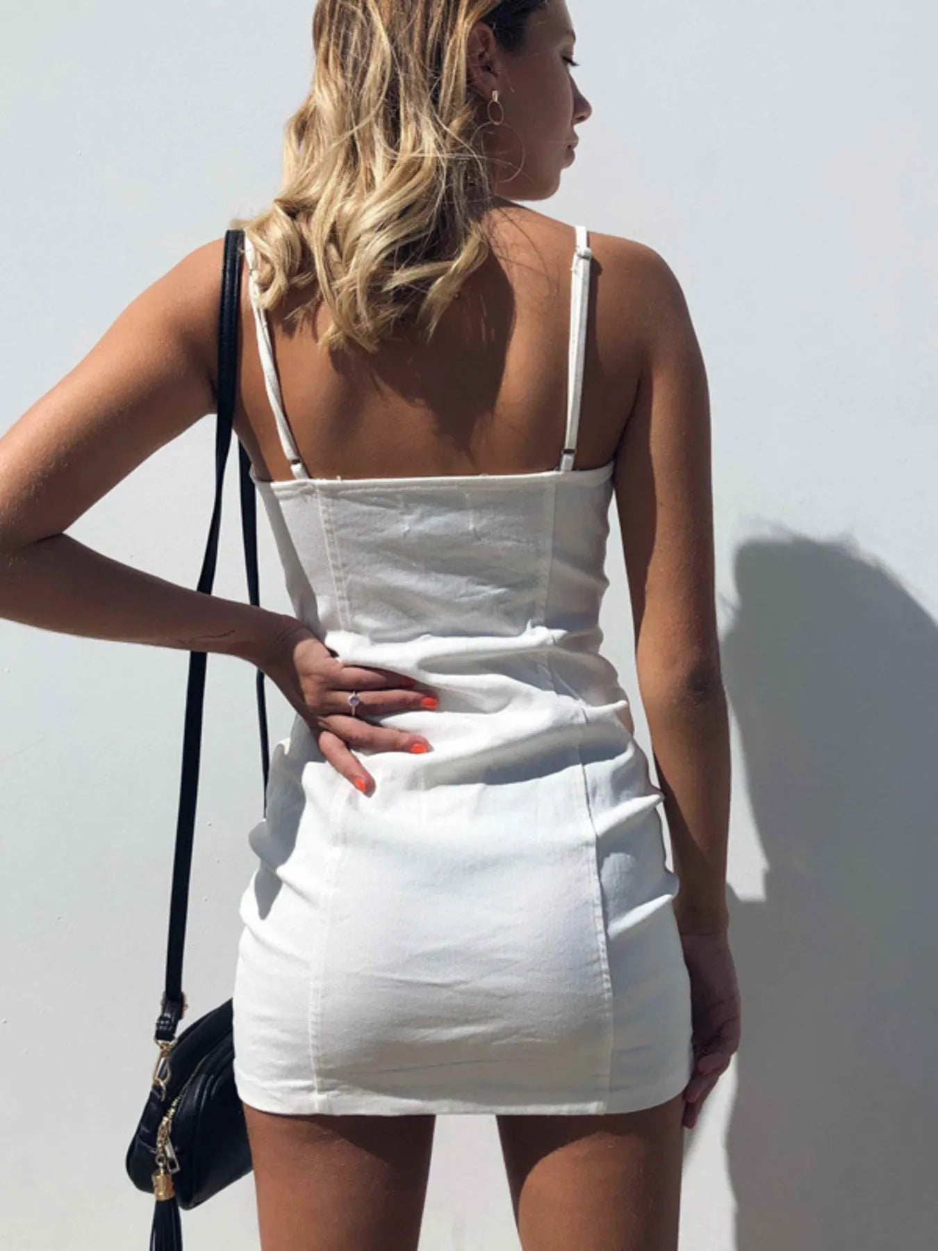Zip-Front Bodycon Mini Dress – Plus Size