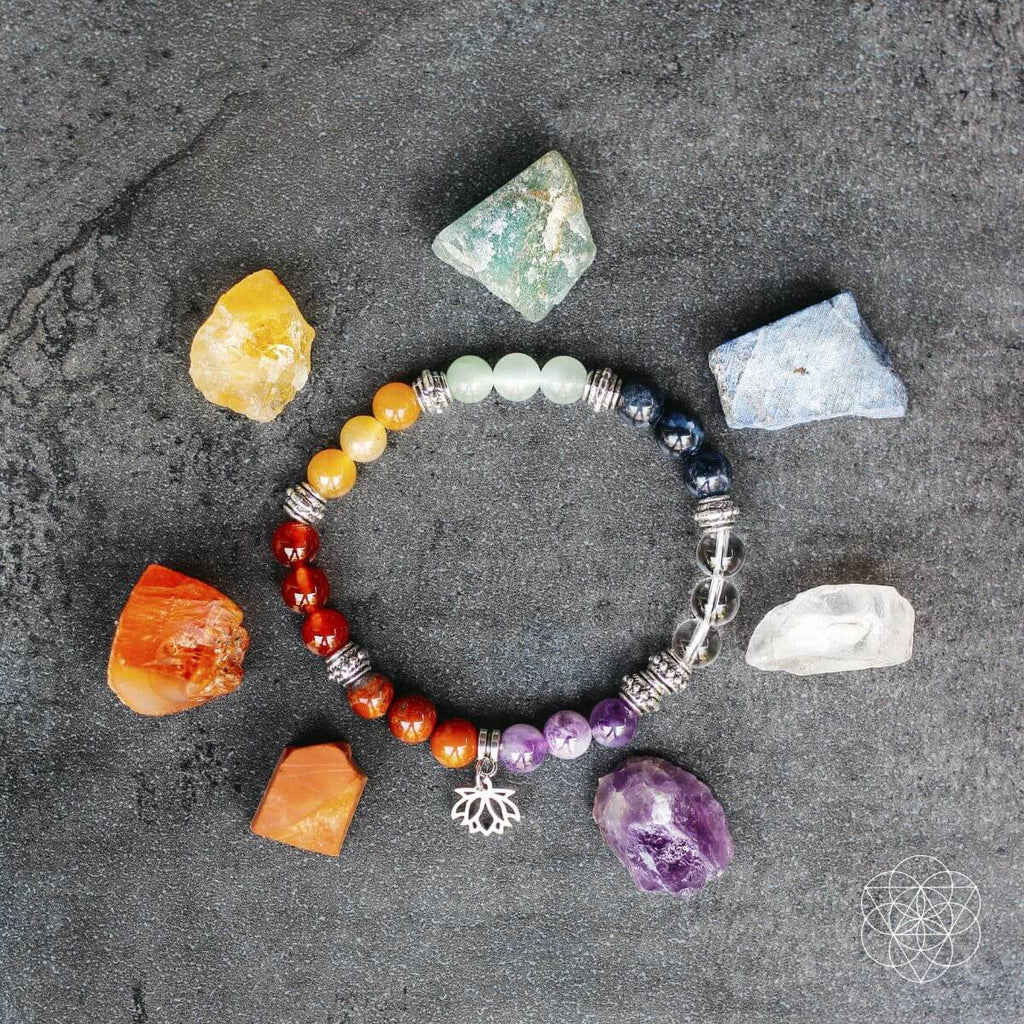Moonlit Confidence Chakra Bracelet And Healing Stones