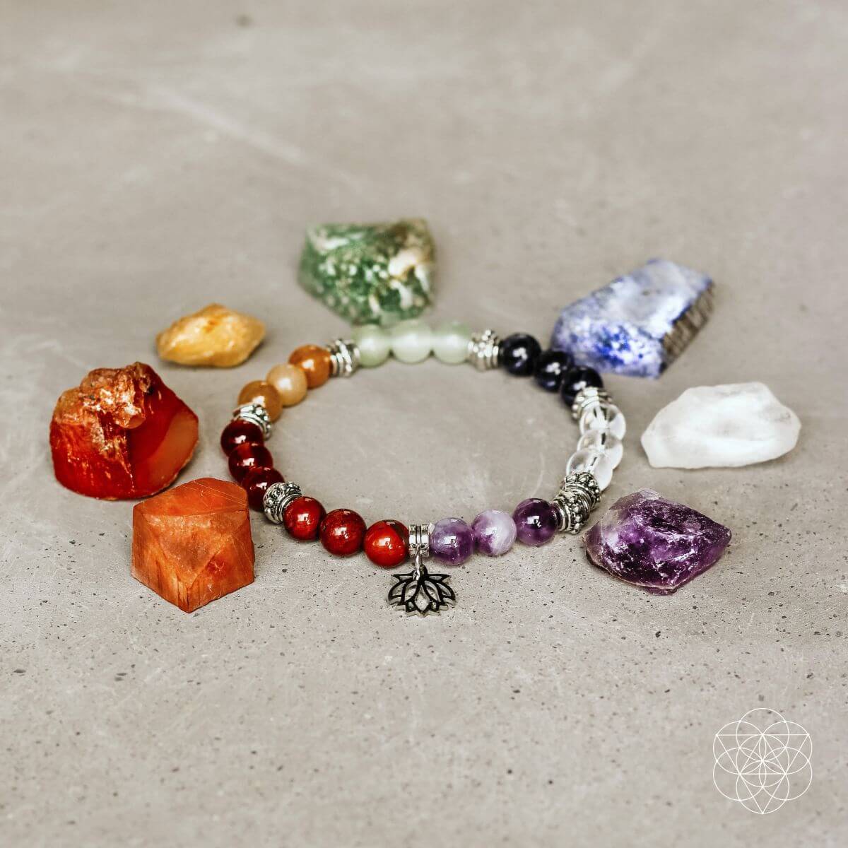 Moonlit Confidence Chakra Bracelet And Healing Stones