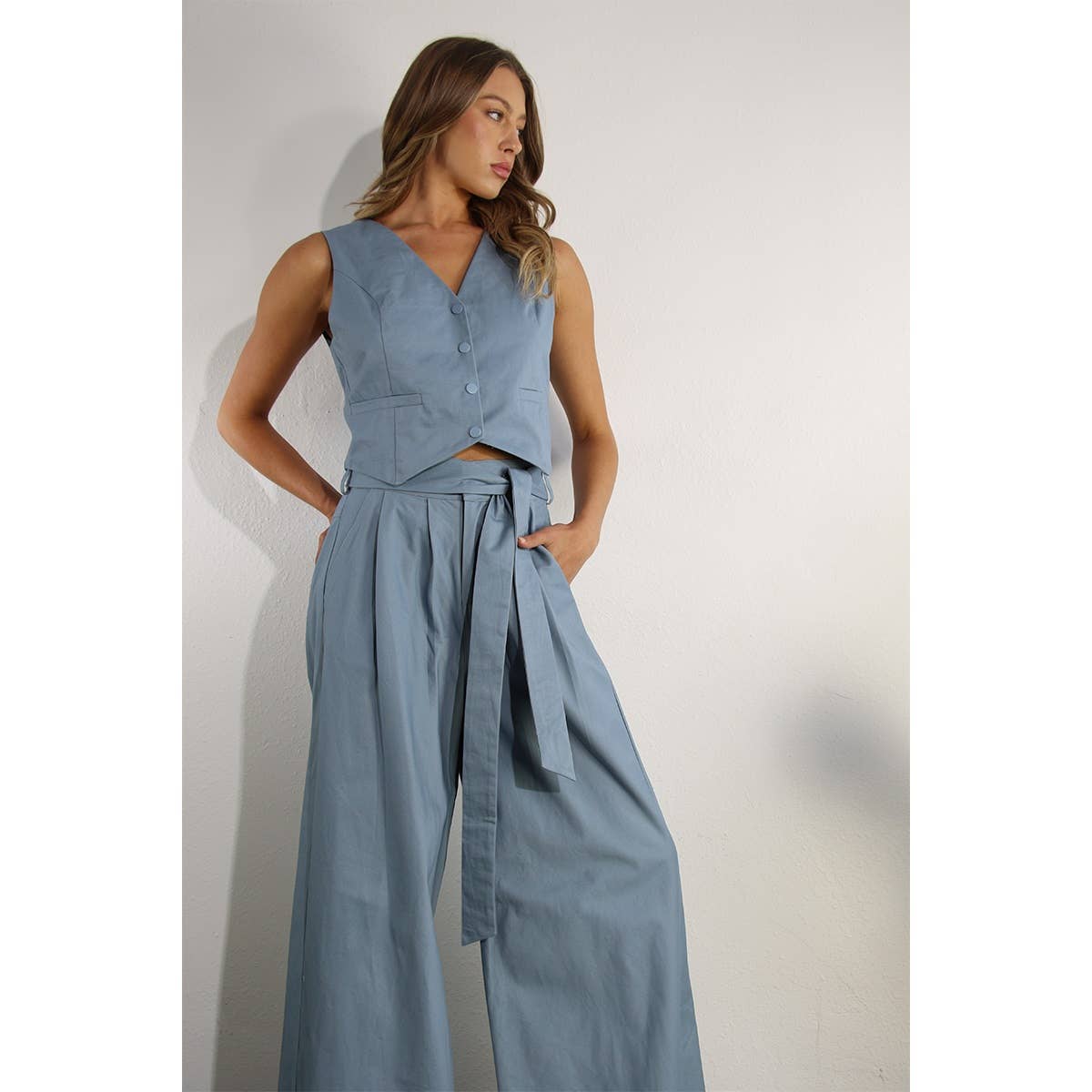 The Parker Cotton Vest and Pants Set