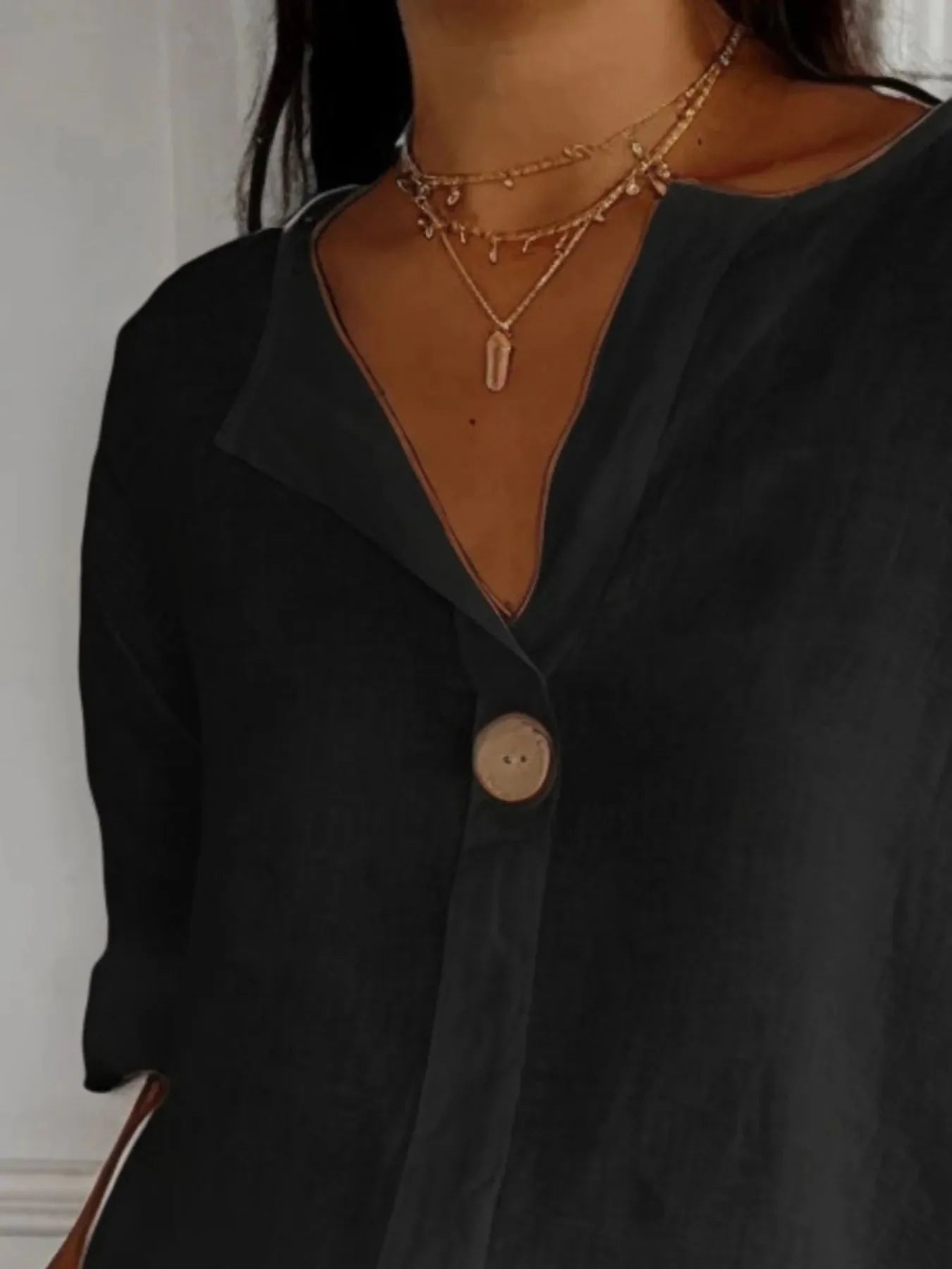 Celestial Chic Linen Blouse