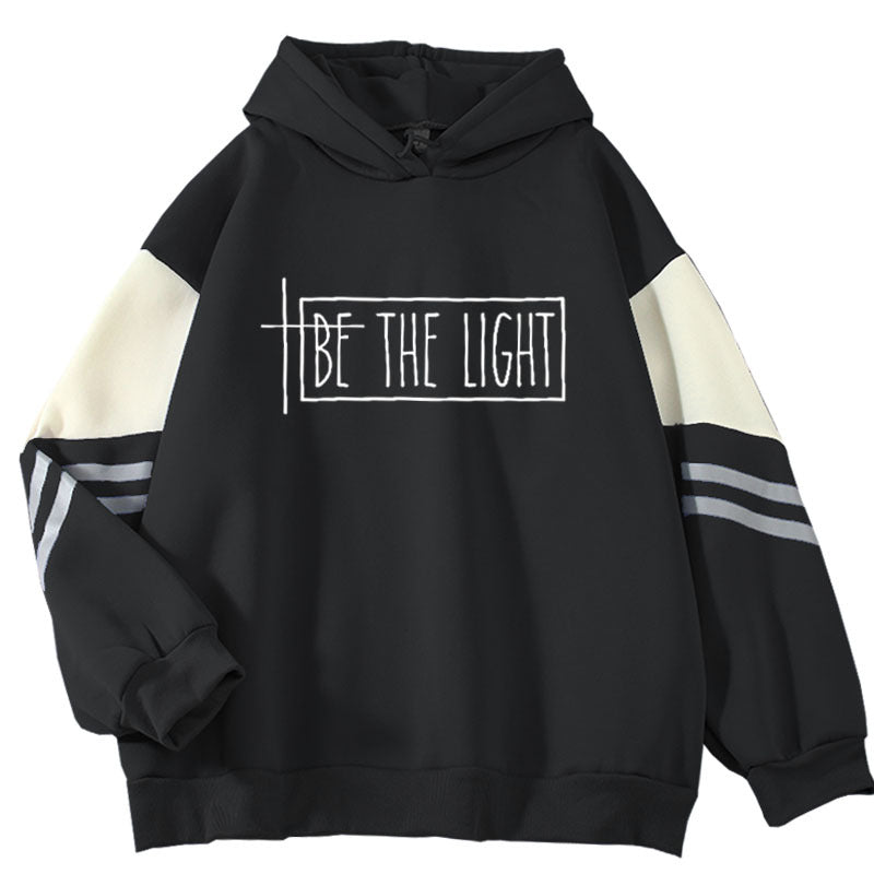 Women's Long-sleeved Casual Plus Size Loose Top Trendy Hit Color Hoodie See size chart under “more details”
