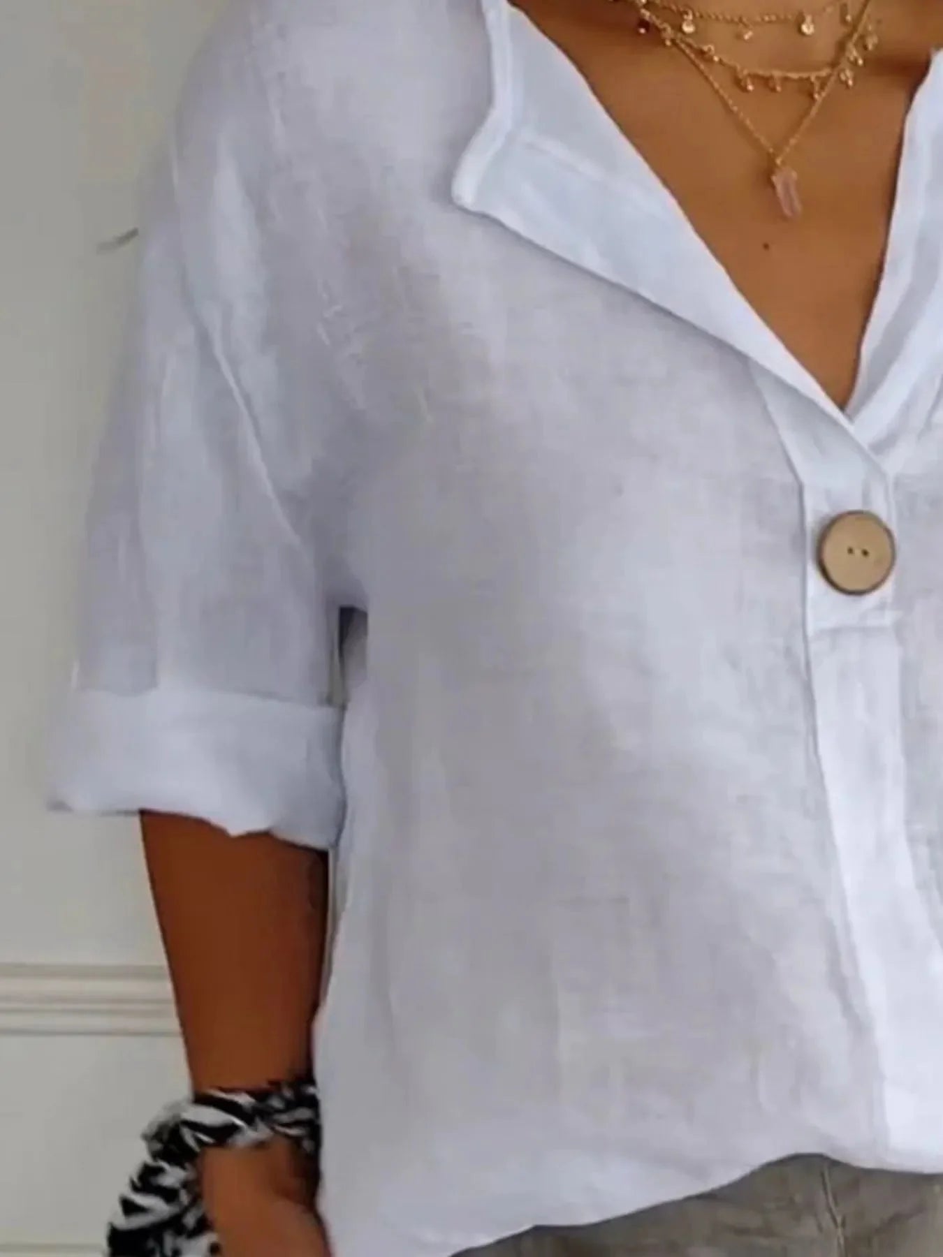 Celestial Chic Linen Blouse
