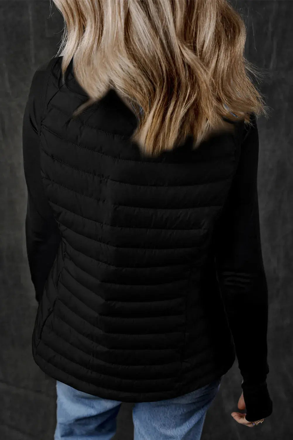 Pocketed Zip Up Womens Puffer Vest