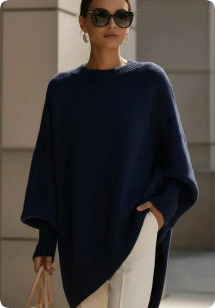 Thick Round Neck Women's Loose All-matching Knitted Pullover Sweater See size chart under “more details”