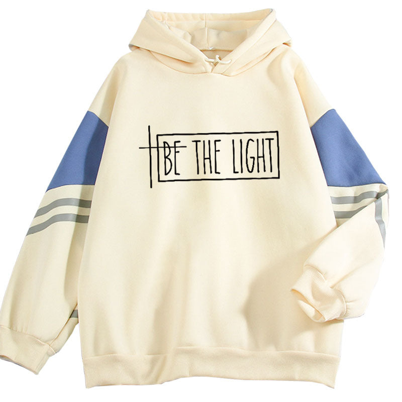 Women's Long-sleeved Casual Plus Size Loose Top Trendy Hit Color Hoodie See size chart under “more details”