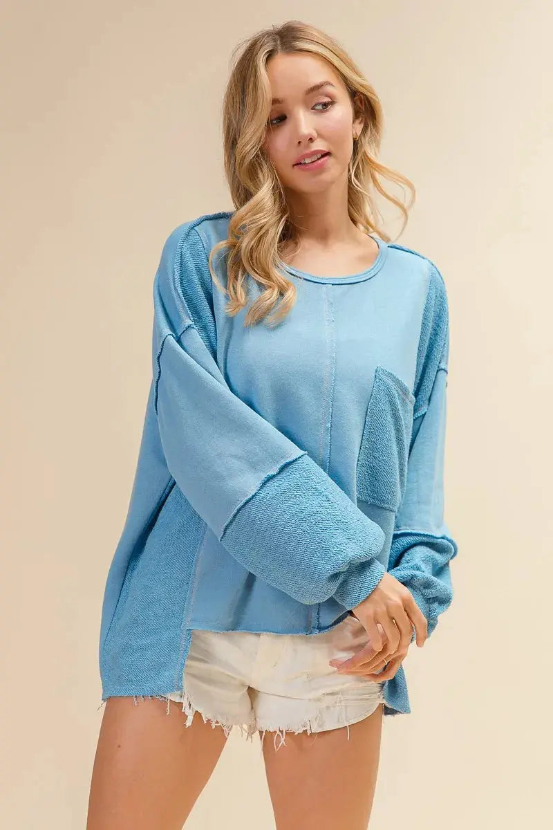 BiBi Pocket Front Oversized Womens Sweatshirt