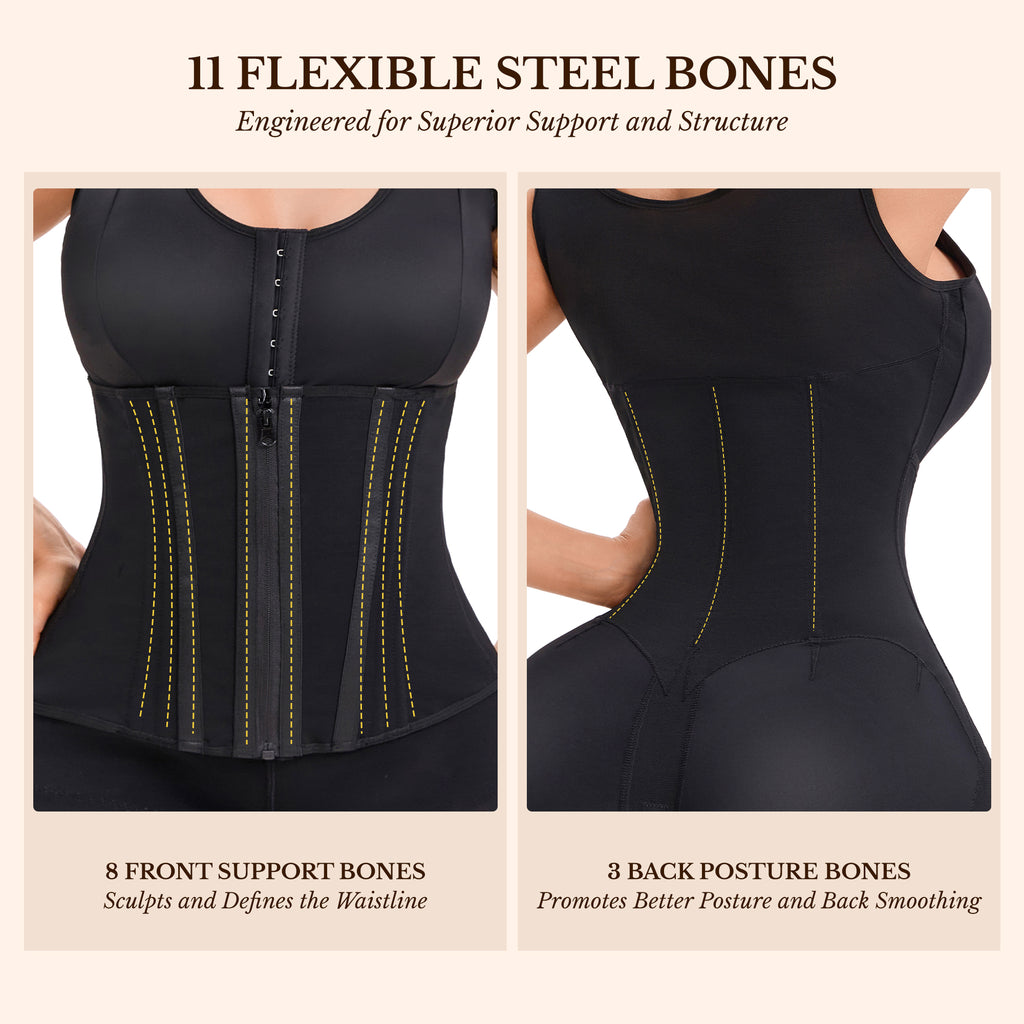 Fajas Colombianas Moldeadoras Overbust Shapewear For Women Tummy Control Full Body Shaper & Butt Lifter Post Surgery Compression Garment See size chart under “more details”