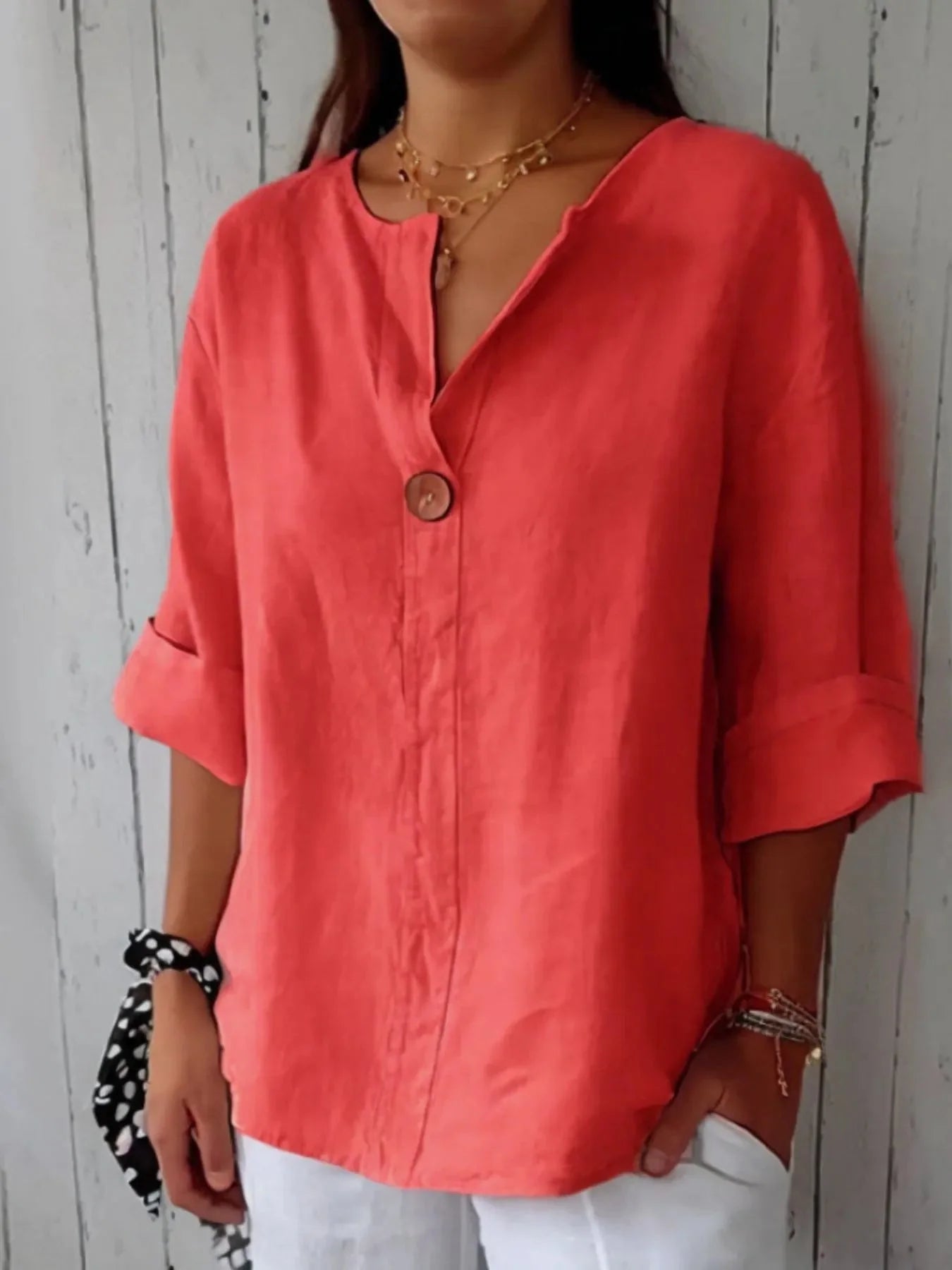 Celestial Chic Linen Blouse