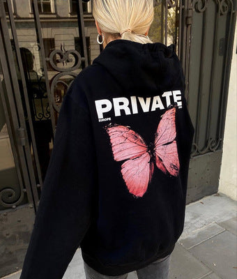 New Butterfly Pattern Hooded Sweater For Men And Women See size chart under “more details”