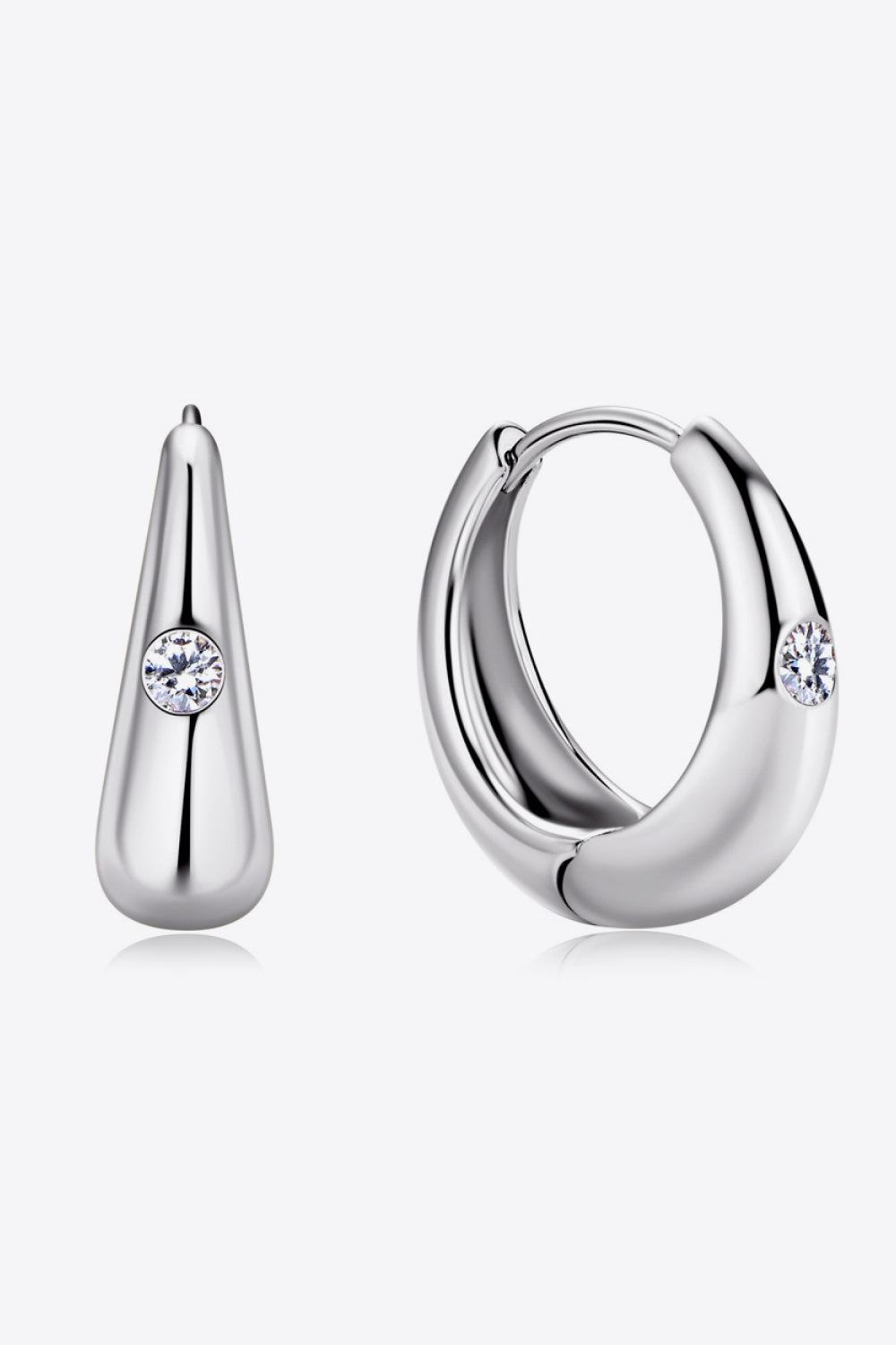 Moissanite Elegance 925 Sterling Silver Earrings – Dazzling Design with Moissanite Sparkle