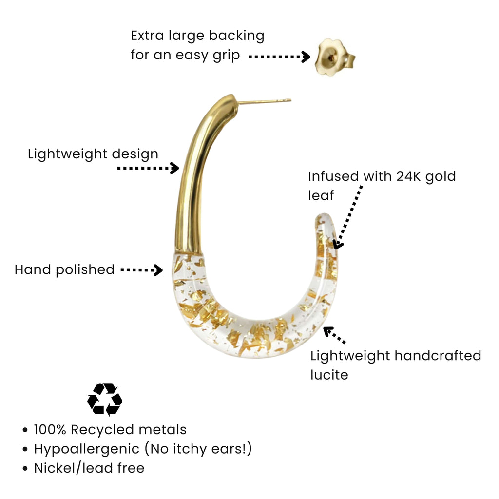 J Hoop Earrings See size chart under “more details”