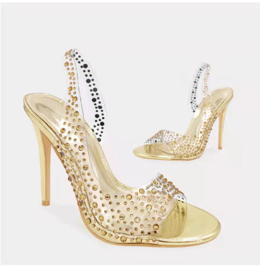 Plus Size Fish Mouth Stiletto Fashion Pointed Toe Women's Sandals See size chart under “more details”