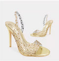 Plus Size Fish Mouth Stiletto Fashion Pointed Toe Women's Sandals See size chart under “more details”