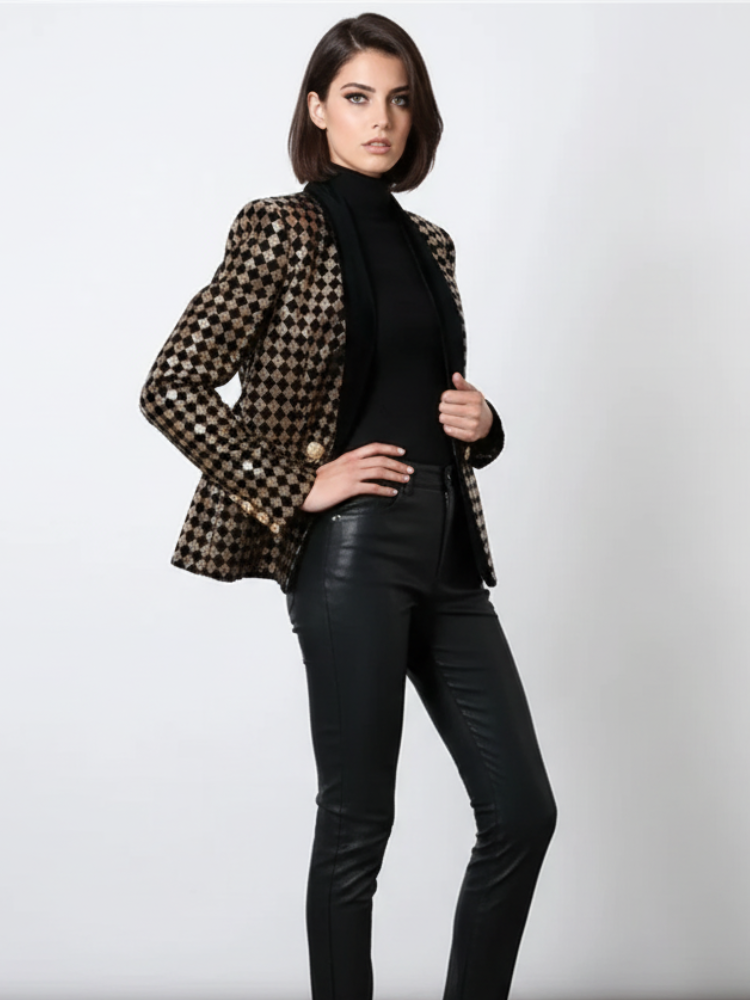 Diamond Inlay Blazer, Wall Street | Women - BYMANYC ® New York See size chart under “more details”
