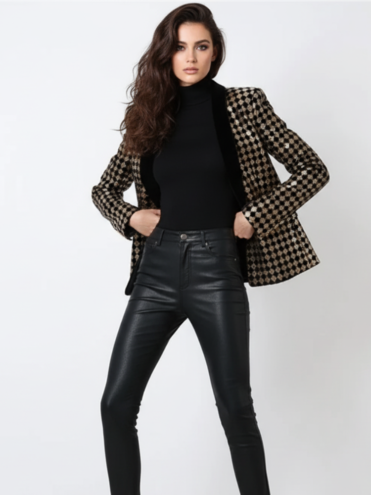 Diamond Inlay Blazer, Wall Street | Women - BYMANYC ® New York See size chart under “more details”