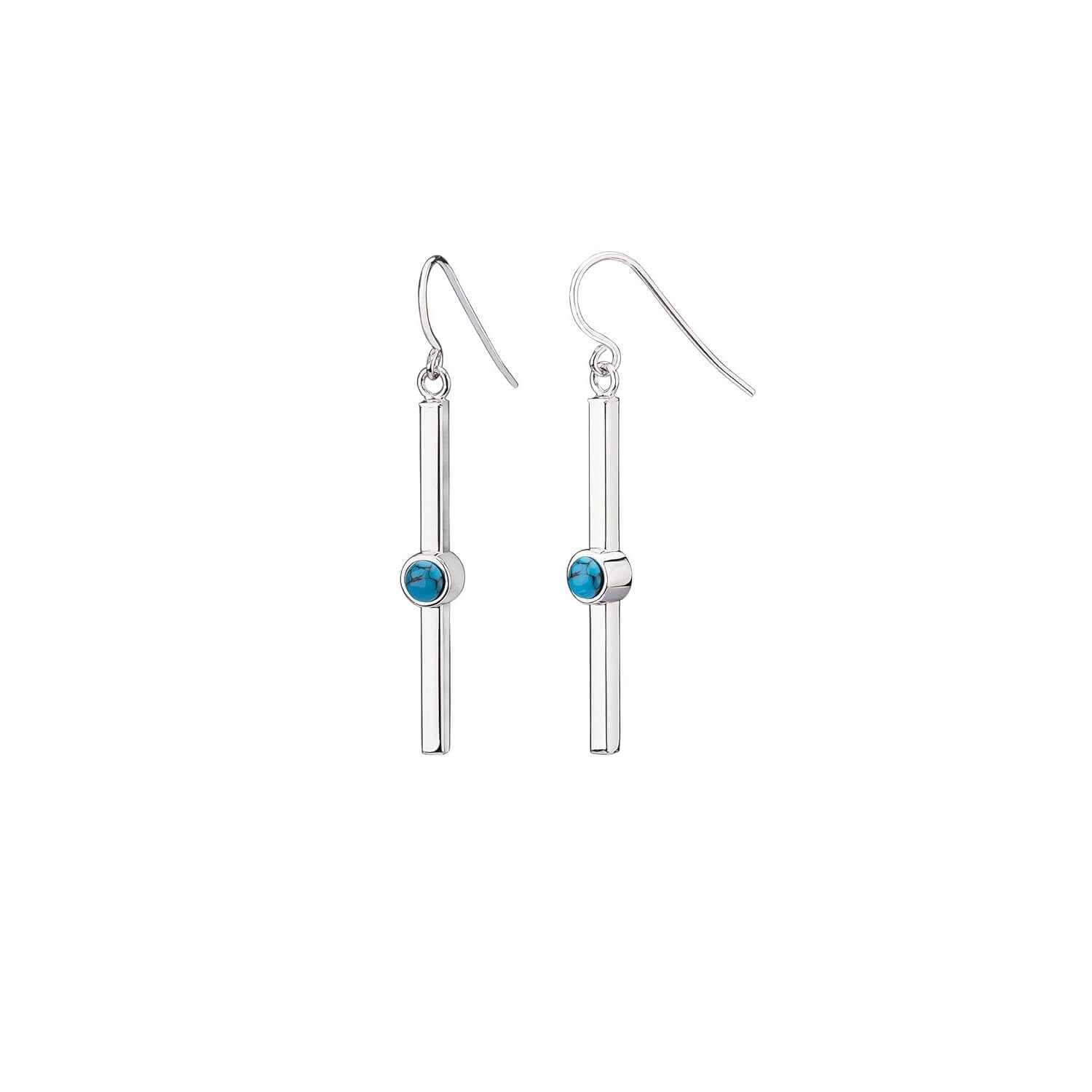 Turquoise Bar Dangle Earrings