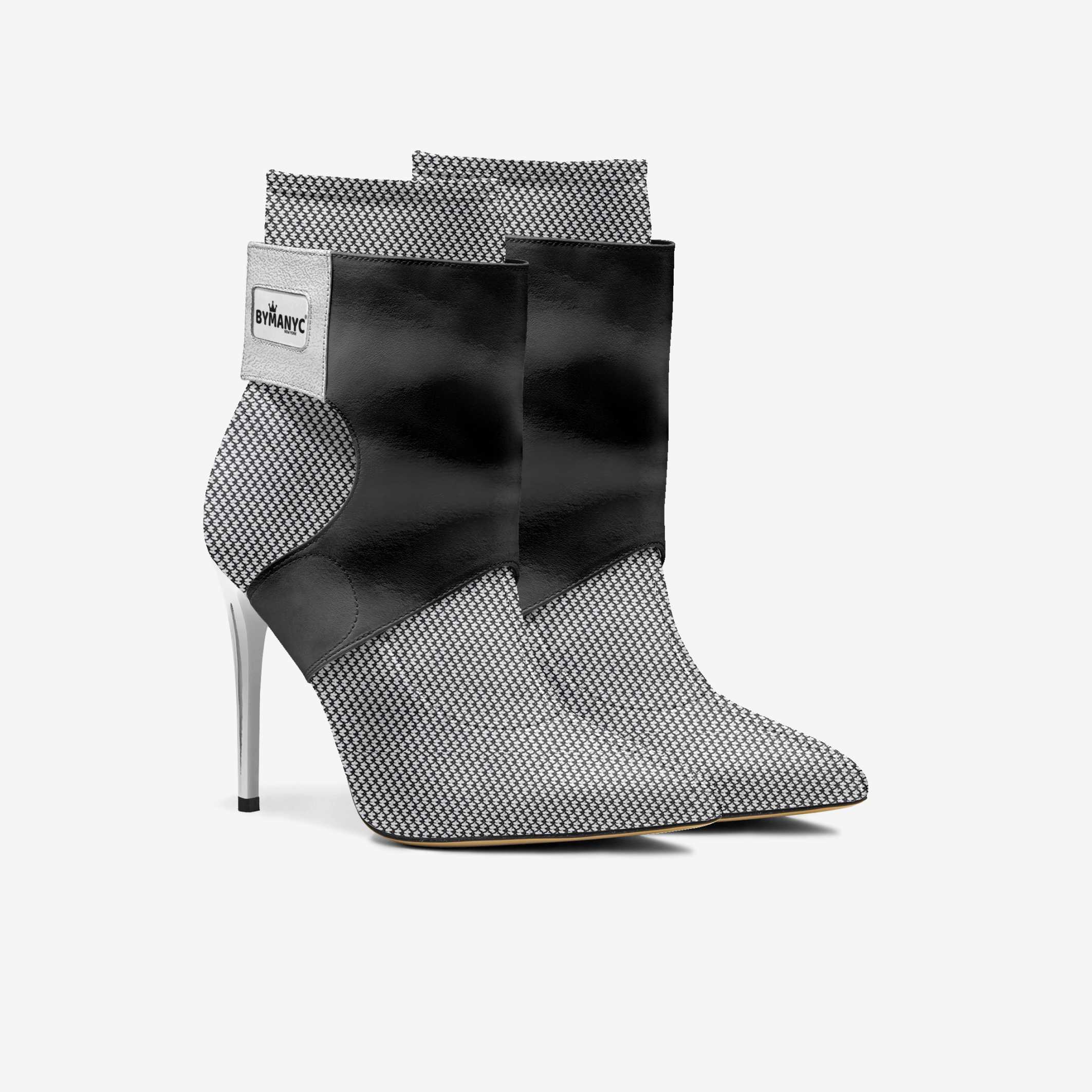 Limited Edition Vegan Stiletto Boots BYMANYC® New York Futurista Onyx See size chart under “more details”
