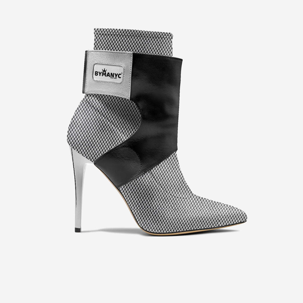 Limited Edition Vegan Stiletto Boots BYMANYC® New York Futurista Onyx See size chart under “more details”