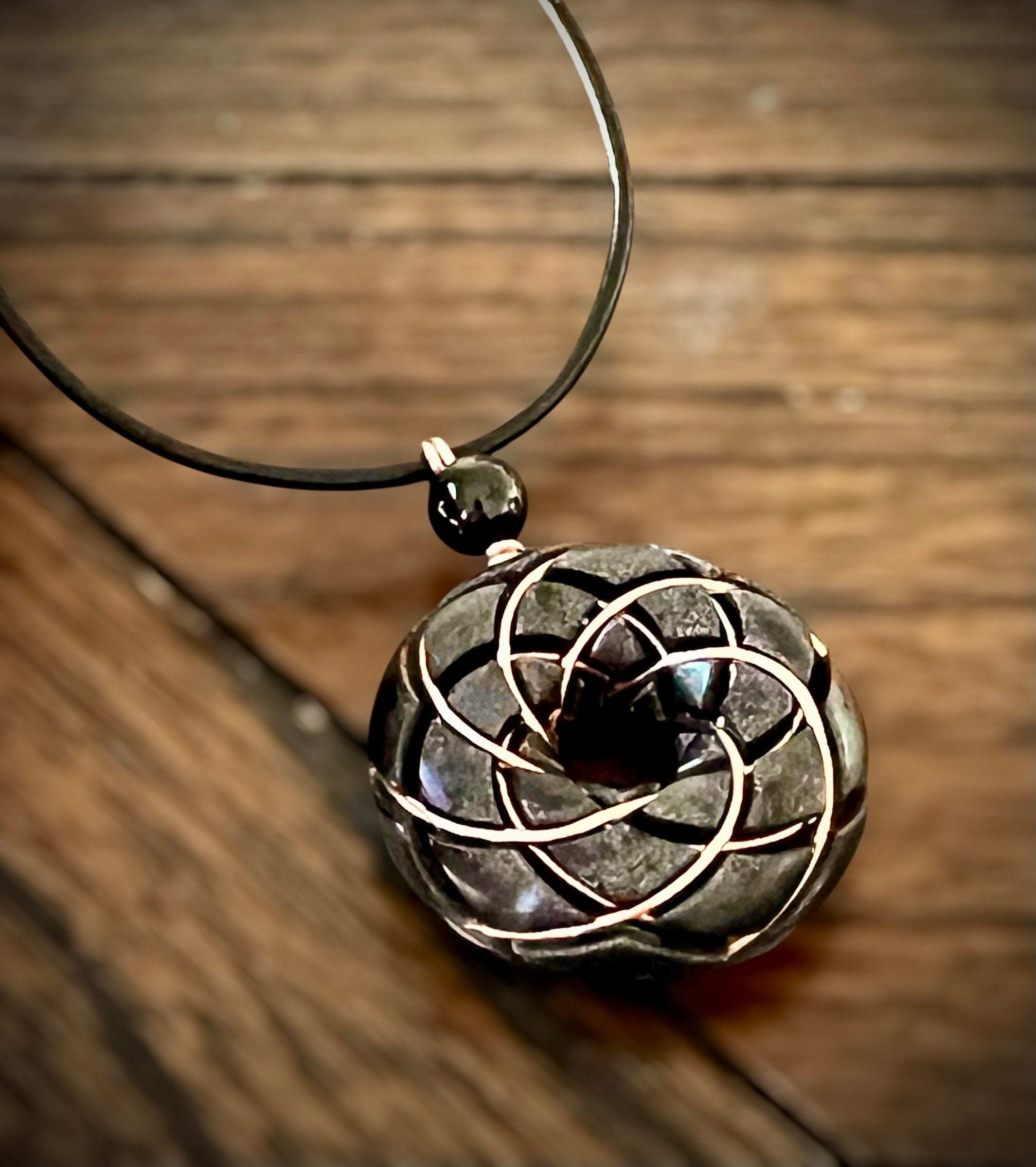 Torus Vortex Pendant-Shungite orgonite Rodin coil necklace See size chart under “more details”