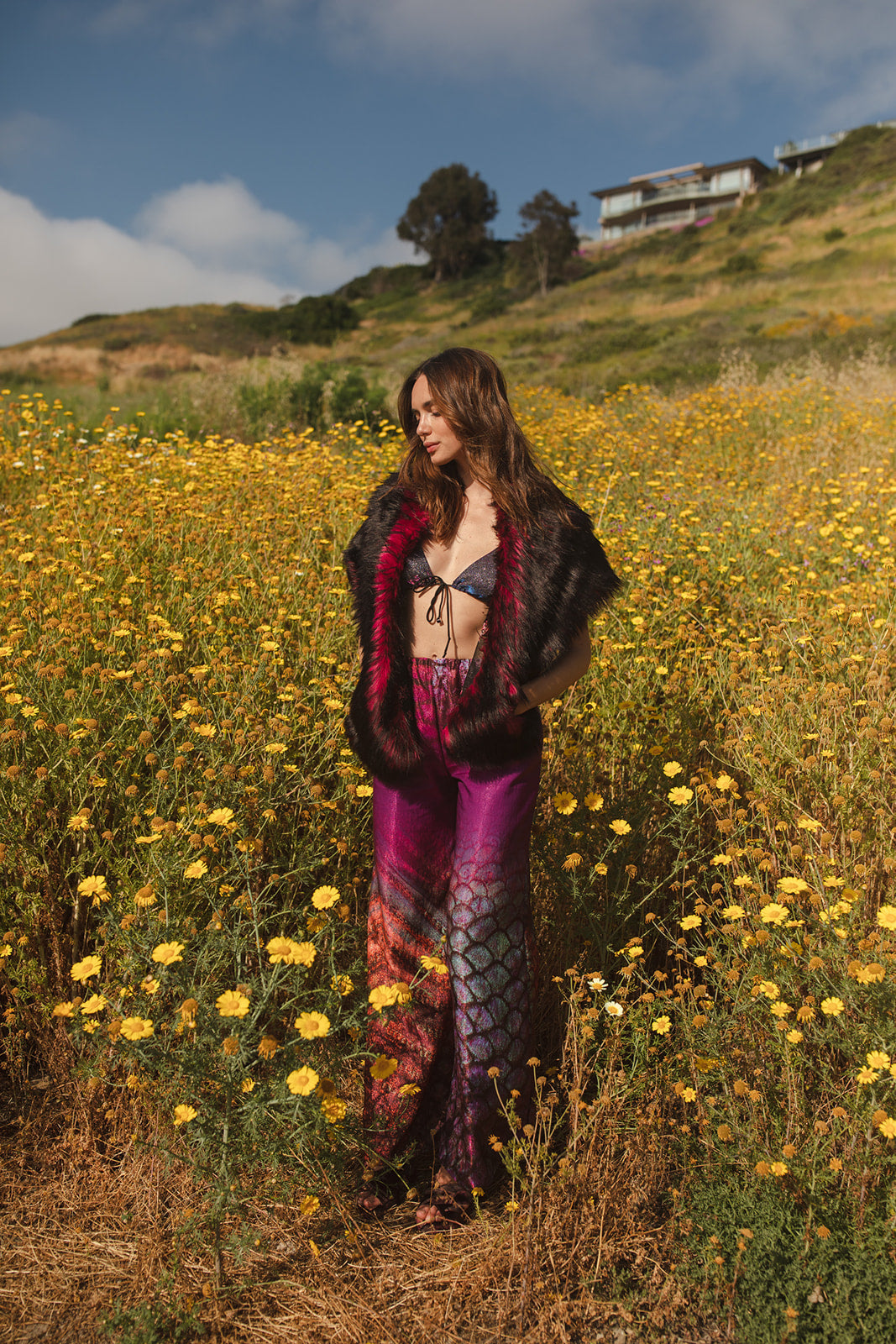 Sangre Faux Fur Shawl