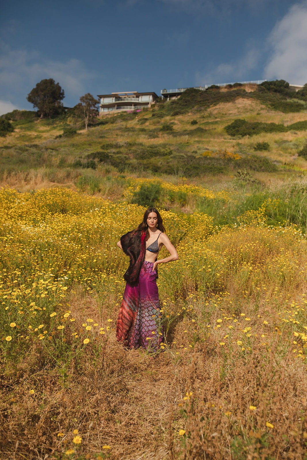 Sangre Faux Fur Shawl