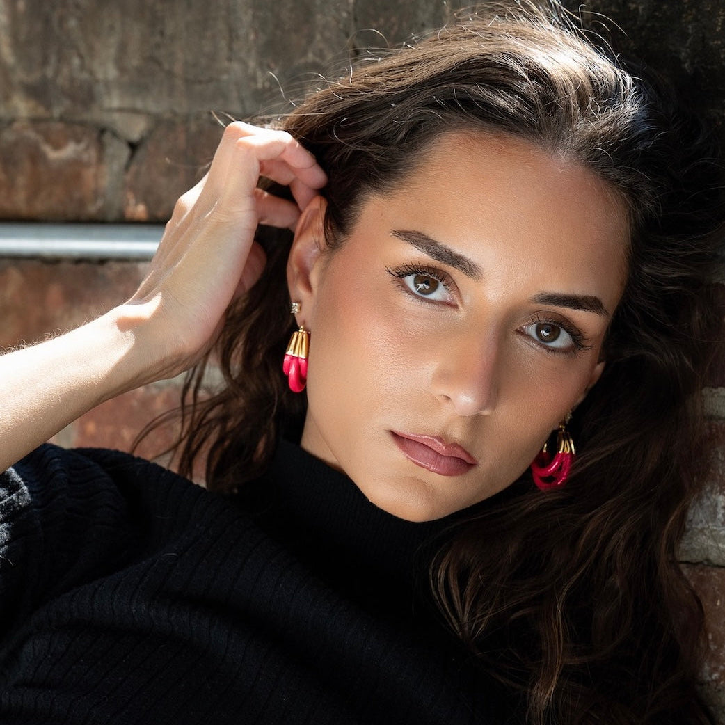 Triple Hoop Lucite Earrings