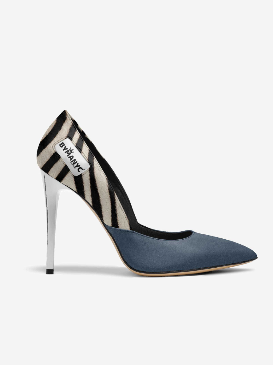 Vegan Women’s Stiletto Shoe BYMANYC ® New York – HARLEM Noir Luxe See size chart under “more details”