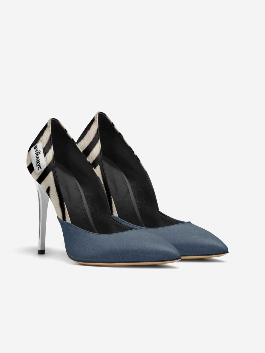 Vegan Women’s Stiletto Shoe BYMANYC ® New York – HARLEM Noir Luxe See size chart under “more details”