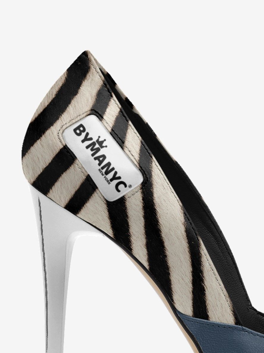 Vegan Women’s Stiletto Shoe BYMANYC ® New York – HARLEM Noir Luxe See size chart under “more details”