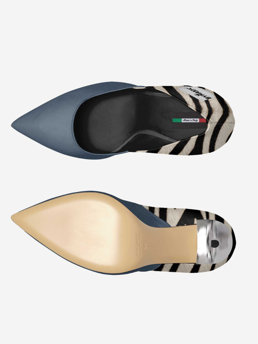 Vegan Women’s Stiletto Shoe BYMANYC ® New York – HARLEM Noir Luxe See size chart under “more details”