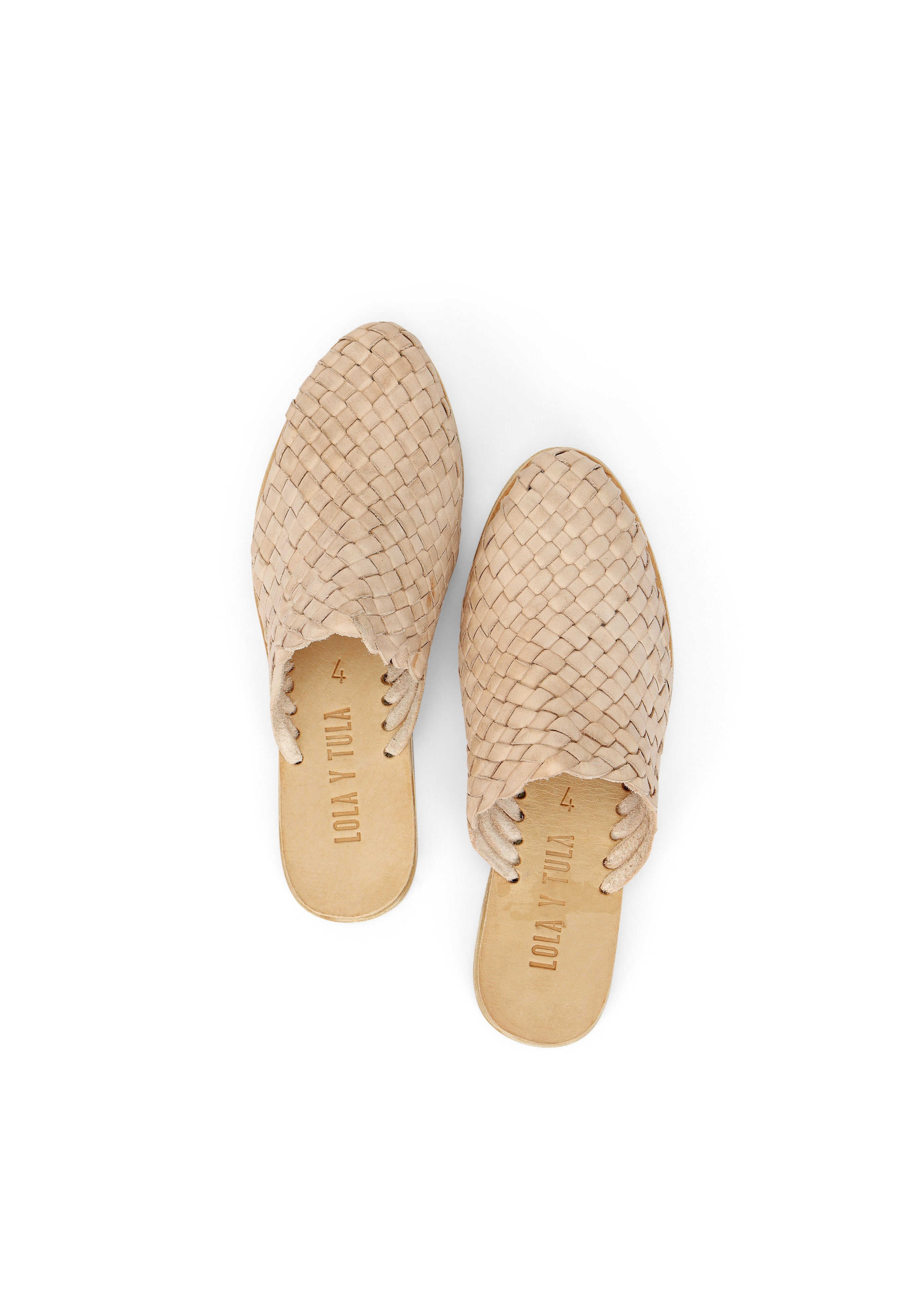 HAND WOVEN LEATHER SLIDES // CREAM See size chart under “more details”