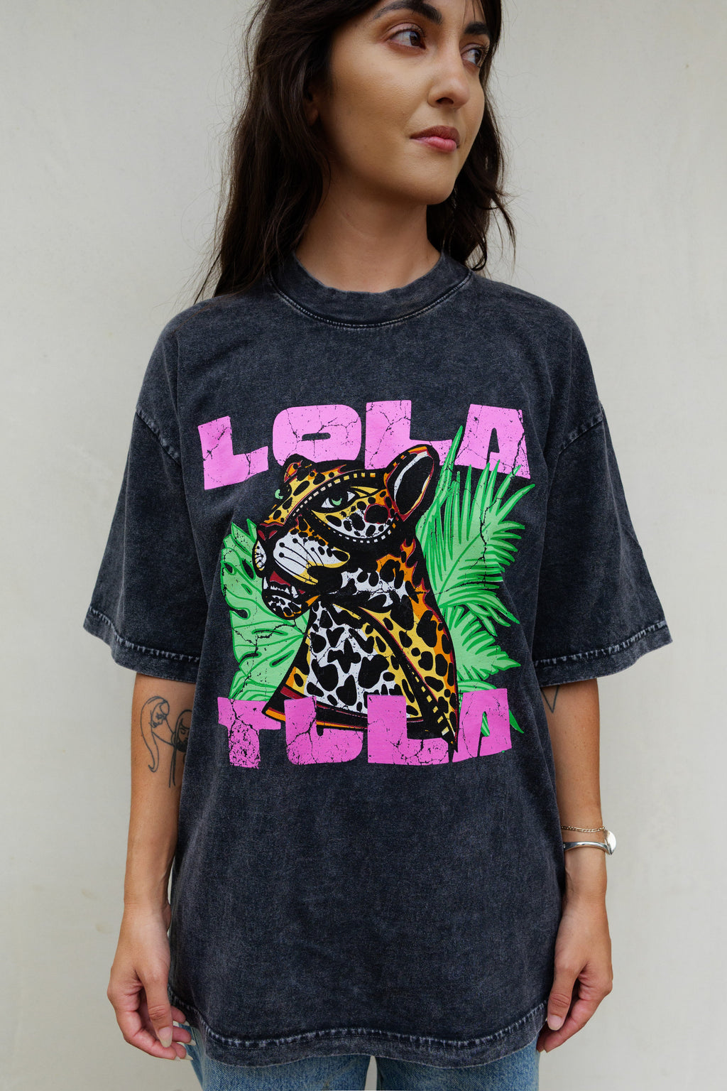 Jungle Jaguar Tee // PINK See size chart under “more details”