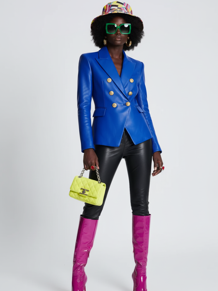Wall Street Vegan Executive Leather Blazer Jacket BYMANYC ® New York See size chart under “more details”