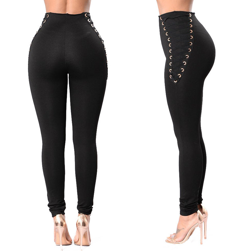 Women's Small Cross Strap Leggings Large Size Stitching See size chart under “more details”