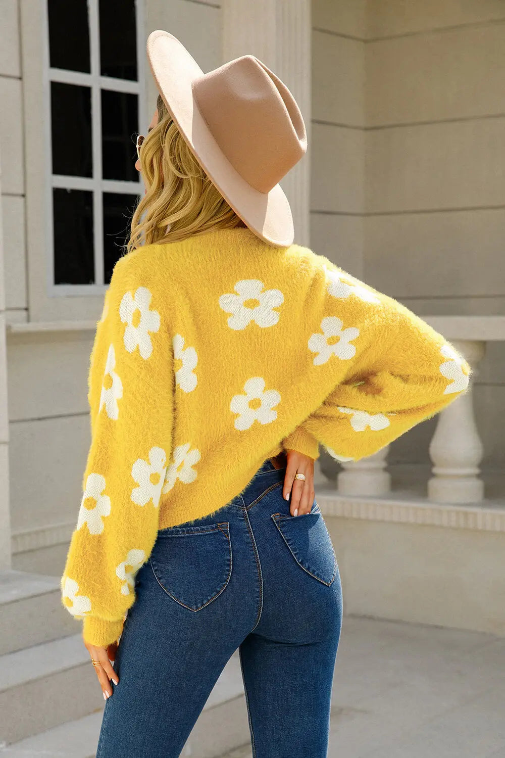 Floral Chic Open Front Cardigan