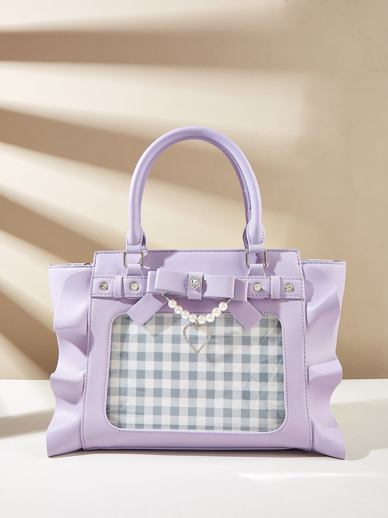 Love Handbag Lace Pearl Women's Messenger Bag See size chart under “more details”