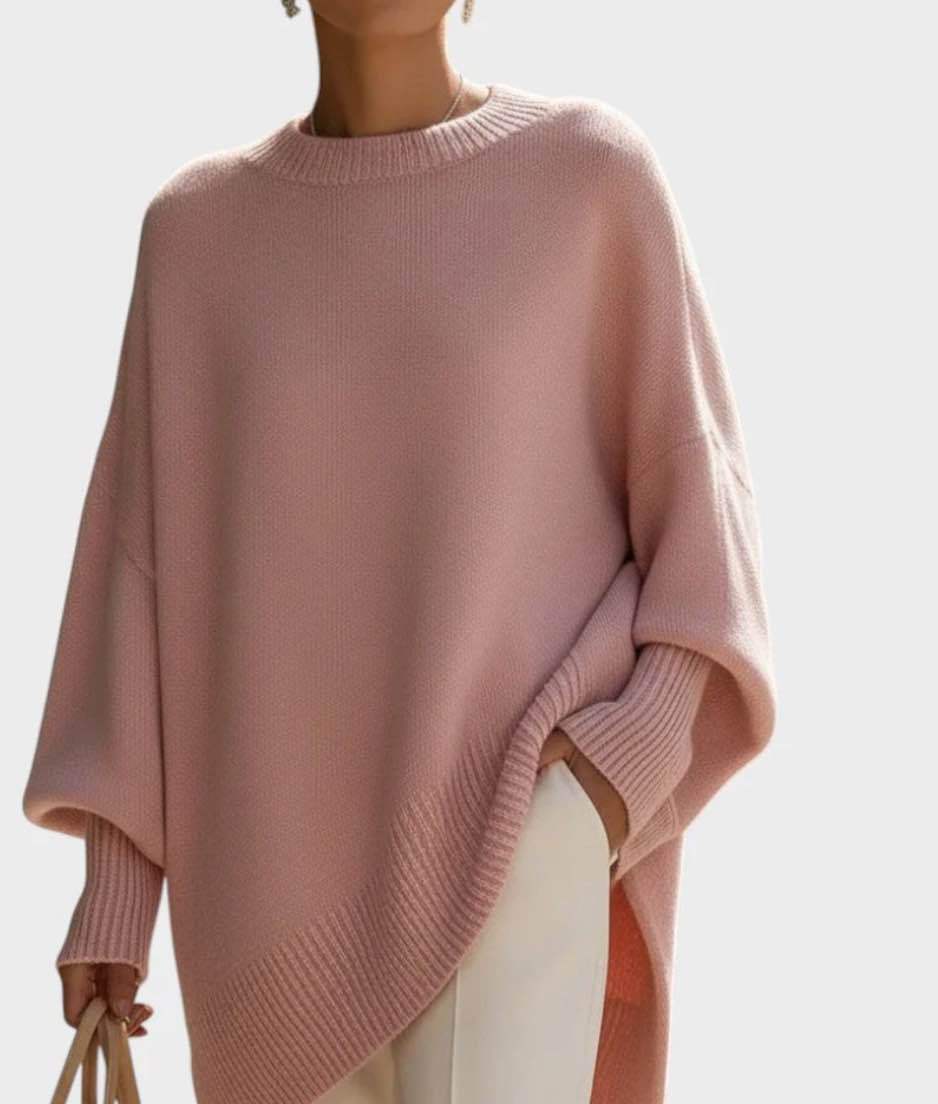 Thick Round Neck Women's Loose All-matching Knitted Pullover Sweater See size chart under “more details”