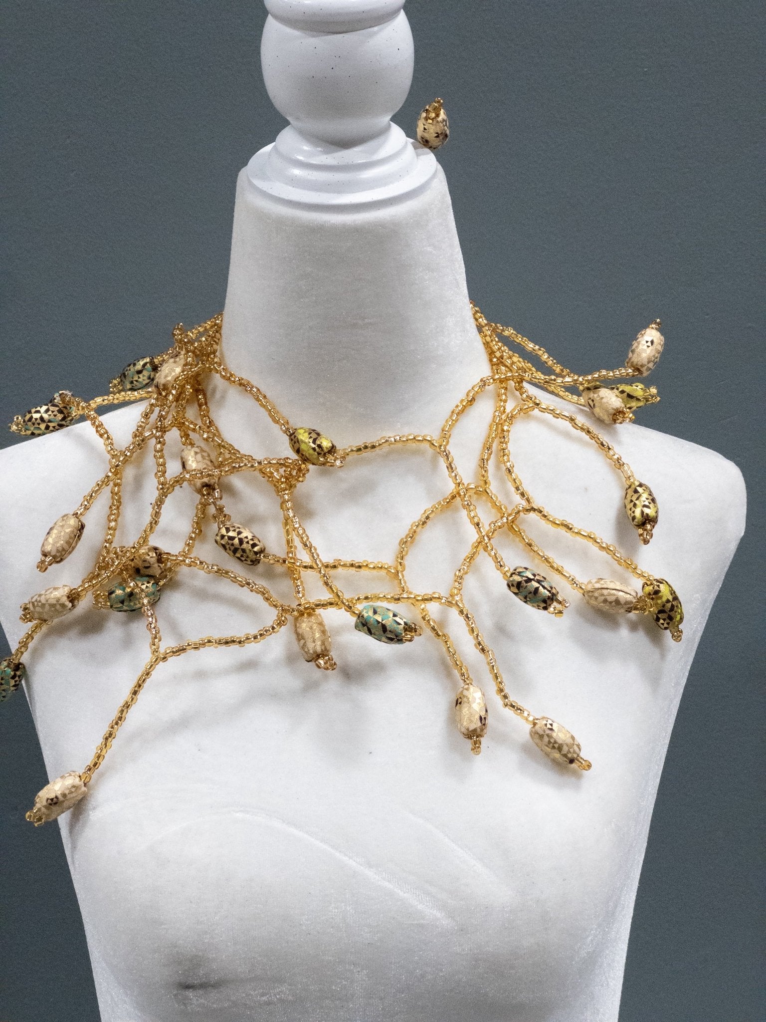 Ankara Bloom Cascade Necklace