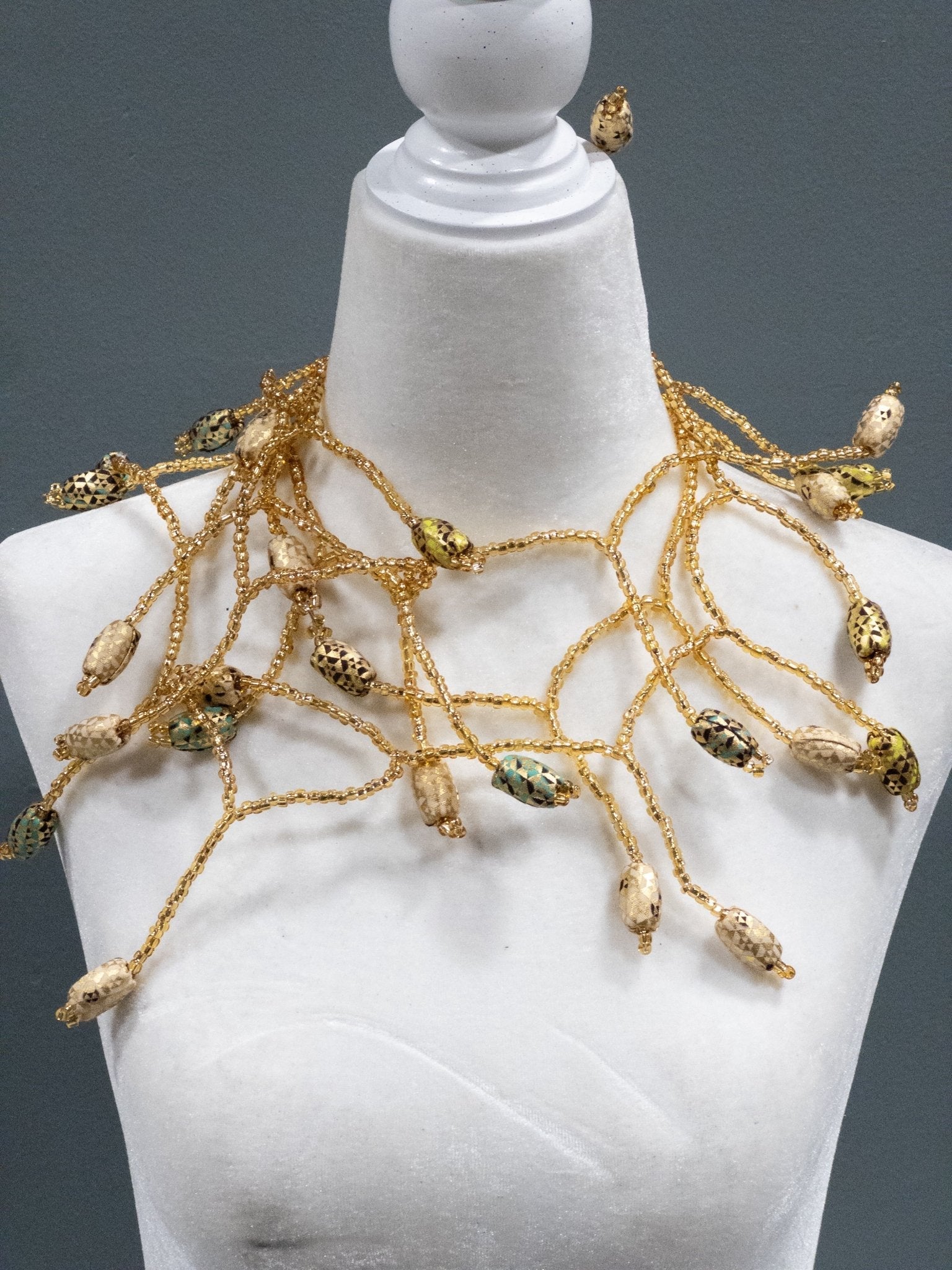 Ankara Bloom Cascade Necklace