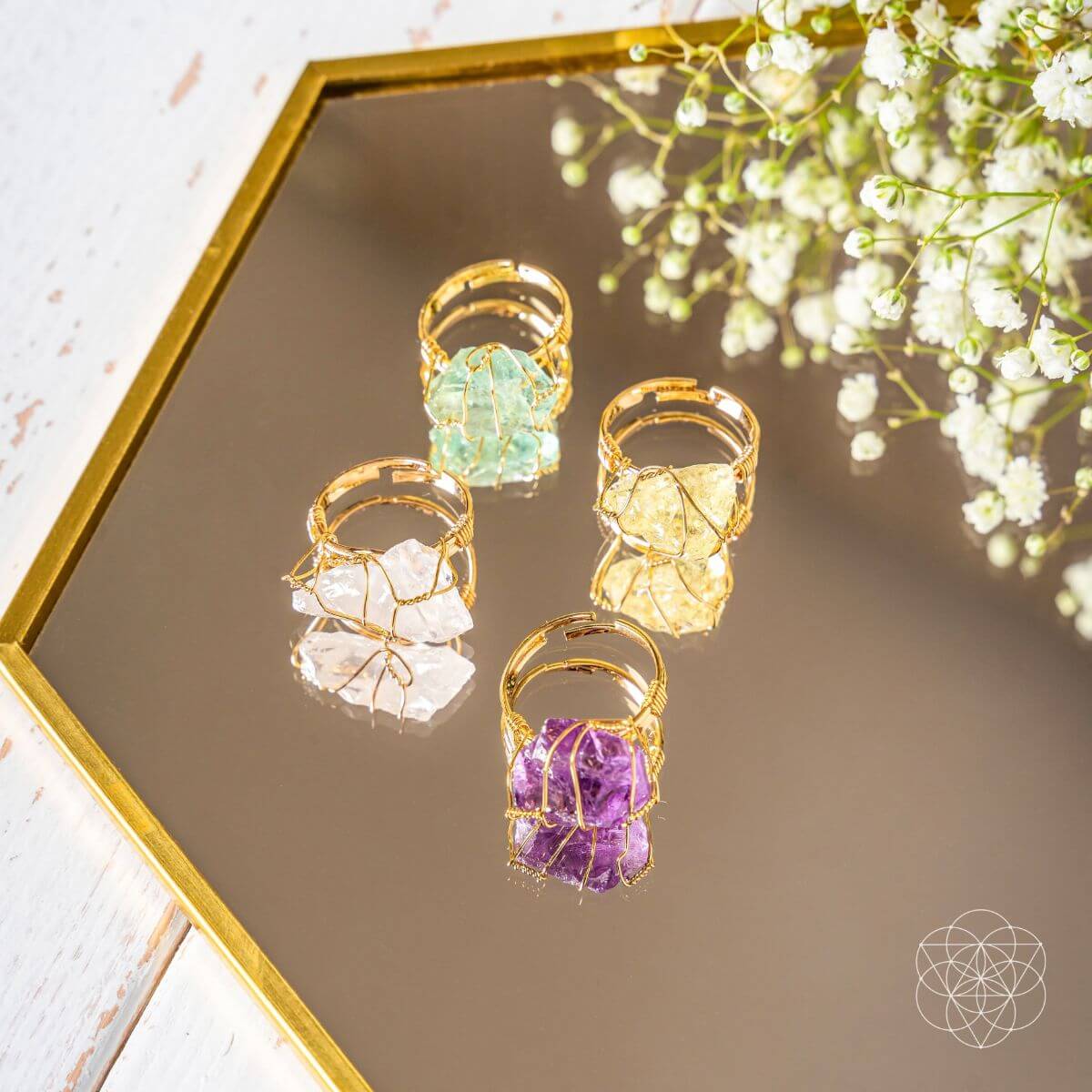 Moonlit Tranquility Amethyst Stress Relief Statement Ring