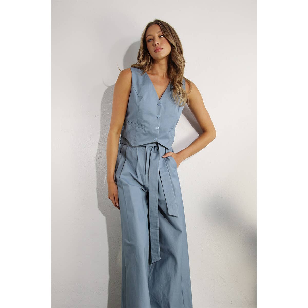 The Parker Cotton Vest and Pants Set