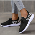 White Shoes Women Leopard Print Lace-up Sneakers Sports See size chart under “more details”